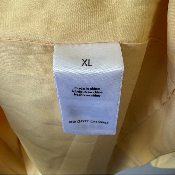 DANIELLE BERNSTEIN BY WEWOREWHAT CUT OUT MINI BLAZER DRESS YELLOW SIZE XL - Picture 6 of 7